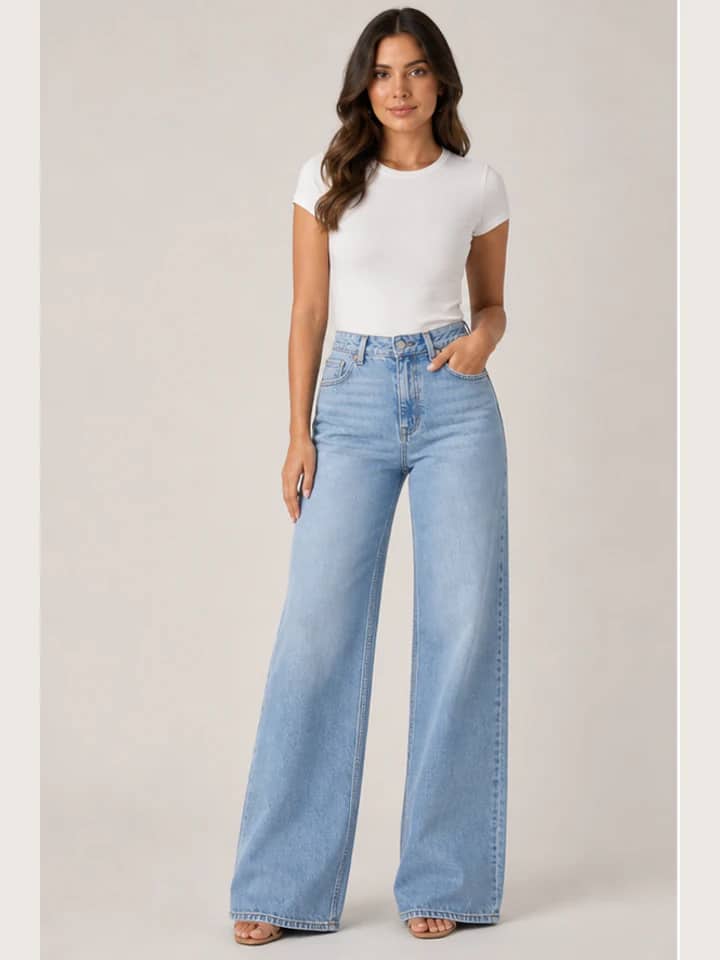 Calça Wide Leg Jeans
