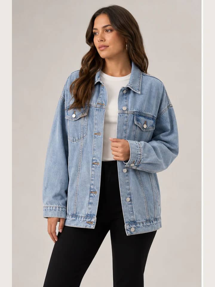 Jaqueta Jeans Oversized