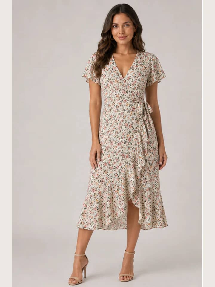 Vestido Envelope Floral