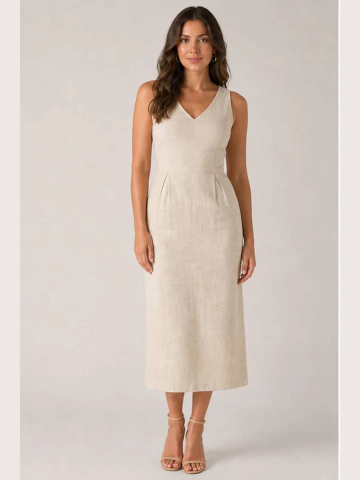 Vestido Linho Natural
